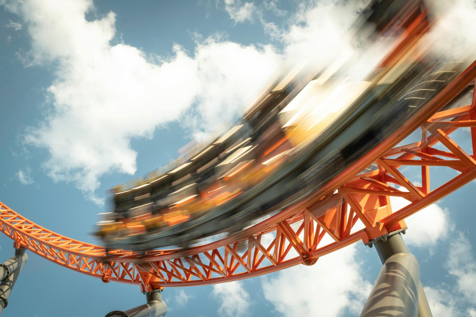 A thrilling rollercoaster at a Gold Coast theme park